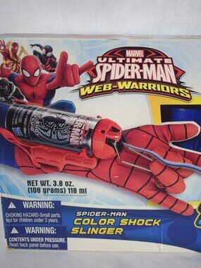 NIB Marvel Ultimate Spider-Man Color Shock Slinger 2 in 1 Spidey  Shot Fluid